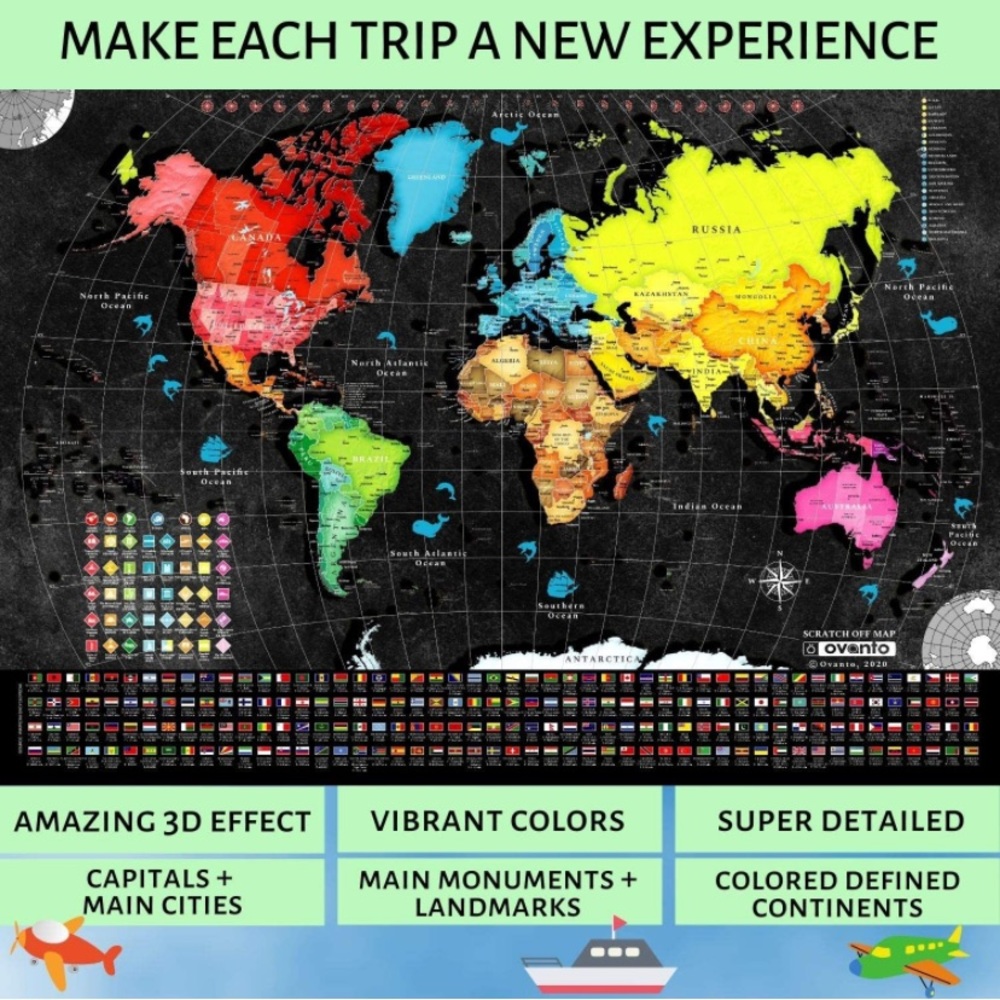 Scratch Off World Map 🌎 🗺